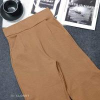 ราคา กางเกงขายาว lll Freesize lll PW503 เอวสูง ทรงขากระบอกเล็ก มีกระเป๋า 2ข้าง มีขอบเอว เรียบ ตีเกร็ดหน้า เนื้อผ้าวูลเวฟ (15124638667)