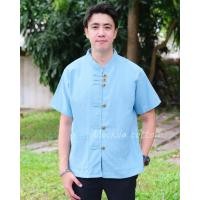 ราคา เสื้อผ้าฝ้ายคอจีน เสื้อพื้นเมืองผู้ชาย (9083645265)