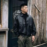 ราคา KEA117ย้อนยุคหนัง PU นิ่มแจ็คเก็ตผู้ชายหลวมเกาหลีปกรถจักรยานยนต์เสื้อผ้าแฟชั่นแบรนด์นักบินหนังแจ็คเก็ตเสื้อแฟชั่น (11067875366)