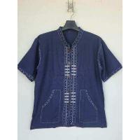 ราคา เสื้อพื้นเมือง เสื้อผ้าฝ้ายพื้นเมือง แต่งลายเชือก เสื้อผ้าฝ้ายผู้ชาย (17424247563)