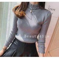 ราคา พร้อมส่ง เสื้อไหมพรมคอเต่าแต่งมุก งานดี ผ้านิ่ม (11608286770)