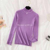 ราคา พร้อมส่ง เสื้อไหมพรมคอเต่าแต่งมุก งานดี ผ้านิ่ม (12188770989)