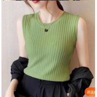 ราคา HOT เสื้อแขนกุดไหมพรมร่อง ผ้าไม่หนาใส่สบาย ยืดได้เยอะ (14728290828)