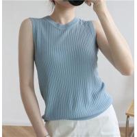 ราคา HOT เสื้อแขนกุดไหมพรมร่อง ผ้าไม่หนาใส่สบาย ยืดได้เยอะ (14728290825)