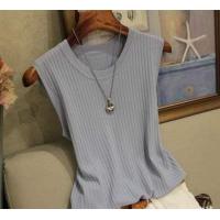 ราคา HOT เสื้อแขนกุดไหมพรมร่อง ผ้าไม่หนาใส่สบาย ยืดได้เยอะ (14728290830)