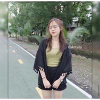 ราคา พร้อมส่ง เสื้อคลุมไปทะเล คลุมชุดว่ายน้ำ บิกินี่ พู่ดำ เนื้อผ้าชีฟองแต่งพู่ พื้นดำ พู่ดำ เนื้อผ้าใส่สบาย พริ้วๆ ใส่เที่ยวทะเล ใส่คลุมบิกินี่เริ่ดๆ เที่ยวเขา เที่ยวคาเฟ่ ช (14977247890)