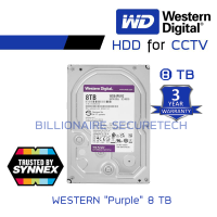 ราคา WD Purple 1 2 4 6 8 10 TB 3 5 Harddisk for CCTV สีม่วง by SYNNEX BY BILLIONAIRE SECURETECH (17124687456)