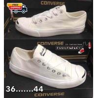 ราคา รองเท้าผ้าใบConvers Jack purcell เผื่อไซส์ รองเท้าสีขาว รองเท้าคอนเวิร์ส รองเท้ากีฬา ส่งตรงจากโรงงาน (16014523458)