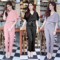 ราคา Dressclothes shop ชุดเข้าเซท จั๊มสูท ขายาว ทรงปีกค้างคาว (1167990343)