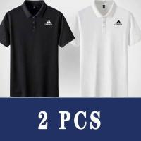 ราคา Adidas เสื้อโปโลธุรกิจของผู้ชาย เสื้อโปโลผ้าฝ้ายแท้แขนสั้นสำหรับฤดูร้อนสีขาว ดำ เขียว (17652979697)
