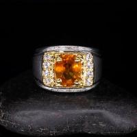 ราคา แหวนพลอยบุษราคัม บ่อบางกะจะ เรือนเงินแท้ 925 ชุบทองคำขาว ไซส์นิ้ว 60 เบอร์ 9usพร้อมใบเซอร์การันตรี (17582244675)