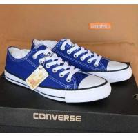 ราคา คอนverse All Star Classic Blue Free box รุ่นฮิต สีน้ำเงิน รองเท้าผ้าใบ คอนเวิร์ส ได้ทั้งชายหญิง ฟรีกล่อง (6366682618)