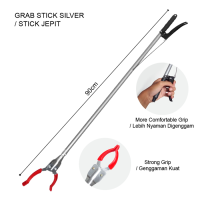 ราคา ไม้หนีบของอเนกประสงค์ ที่คีบขยะยาว Grab Stick jepit ไม้หนีบของสูง ไม้หนีบขยะ ไม้หนีบของ ใบ้ไม้ หยิบของสูง สแตนเลส เก็บใบไม้ หยิบของสูง (3295776486)