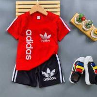 ราคา D0007 เสื้อผ้าเด็ก ชุดเด็ก ชุดกีฬาเด็ก ผ้าคอตตอน เสื้อยืดแขนสั้น กางเกงขาสั้น ติดแถบเท่ห์ๆ สกรีนลาย AD มีให้เลือกหลายสี 1 ชุด (10515799875)