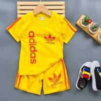 ราคา D0007 เสื้อผ้าเด็ก ชุดเด็ก ชุดกีฬาเด็ก ผ้าคอตตอน เสื้อยืดแขนสั้น กางเกงขาสั้น ติดแถบเท่ห์ๆ สกรีนลาย AD มีให้เลือกหลายสี 1 ชุด (10515799855)