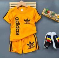 ราคา D0007 เสื้อผ้าเด็ก ชุดเด็ก ชุดกีฬาเด็ก ผ้าคอตตอน เสื้อยืดแขนสั้น กางเกงขาสั้น ติดแถบเท่ห์ๆ สกรีนลาย AD มีให้เลือกหลายสี 1 ชุด (10515799852)