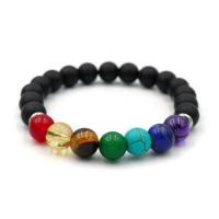 ราคา 7 CHAKRA สร้อยข้อมือหิน 7 จักระ หินธรรมชาติแท้ เลือกขนาดเม็ดหินได้ 4 10 มม หินบำบัด ปรับสมดุล by siamonlineshop (16453789206)