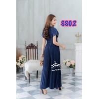 ราคา Jubbie Chrissie ชุดเซ็ทพลีทสีพื้น เสื้อพลีทแขนเลยกับกางเกงพลีทขายาว Freesize (9277432247)