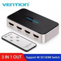 ราคา Vention HDMI Switcher 3 In 1 Out HDMI Switch 3 1 HDMI Splitter 4K HD HDMI Adapter สำหรับแล็ปท็อป Smart Box HD Player PS3 PS4จอภาพทีวีโครงการ HDMI Port HUB พร้อมเสียง1 In 3 Out HDMI ตัวสลับสลับ (171969