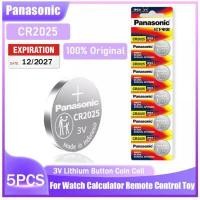 ราคา PANASONIC ถ่านกระดุม Lithium CR2025 แพ็ค 5 ก้อน 3V button cell coin batteries for watch computer CR 2025 (412083581)