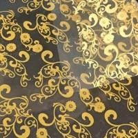 ราคา แผ่นลอกลายช็อคโกแลต Chocolate Transfer Sheet ลายดอกไม้สีเหลืองทอง (16187250486)