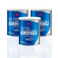 ราคา Amado Silver Collagen Type II Plus Calcium อมาโด้ ซิลเวอร์ คอลลาเจน ไทพ์ทู พลัส แคลเซียม 100 กรัม x 3 กระป๋อง (9735846318)
