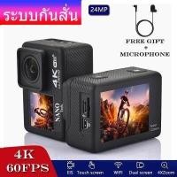 ราคา Nanotech 2023 กล้องกันน้ำ ถ่ายใต้น้ำ ระบบสัมผัส พร้อมรีโมท ระบบกันสั่นครบ 4K 60fps 24MP Ultra HD waterproof WIFI FREE Remote สีดำ ไมค์ (9343260818)