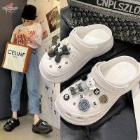 ราคา QiaoYiLuo Crocs รองเท้าแตะหญิง รองเท้าผ้าใบการ์ตูน DIY Bear Shoe Buckle Student Flat Slippers Crocodile Shoes รองเท้าแตะน่ารักสำหรับผู้หญิง รองเท้าหัวโตผญรองเท้าใส่คู่กับกางเกงช้าง (14898210218)