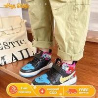 ราคา รองเท้าเด็กชาย รองเท้าผ้าใบเด็ก รองเท้าผ้าใบหุ้มข้อเด็ก รองเท้าแฟชั่น รองเท้าวิ่งลายการ์ตูน HDS691 (15603766820)