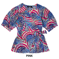 ราคา WINAWA NASHA WRAP BLOUSE African Wrap Style Blouse เสื้อคอวี เสื้อสไตล์กิโมโน เสื้อผูกโบว์ที่เอว เสื้อ ทรงป้าย เสื้อแขนตุ๊กตา เสื้อแขนสั้น เสื้อลายแอฟริกัน (16087402439)