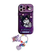 ราคา การ์ตูน Sanrio Melody น่ารัก Kuromi อบเชยคิตตี้ที่มองไม่เห็นกระจกแต่งหน้าขากรณีโทรศัพท์เข้ากันได้สำหรับ iPhone 14 13 12 11 Pro Max Xr Xsmax ด้วยโซ่มือถือ Soft TPU ปกหลังปลอก (16901397546)