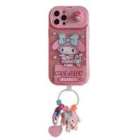 ราคา การ์ตูน Sanrio Melody น่ารัก Kuromi อบเชยคิตตี้ที่มองไม่เห็นกระจกแต่งหน้าขากรณีโทรศัพท์เข้ากันได้สำหรับ iPhone 14 13 12 11 Pro Max Xr Xsmax ด้วยโซ่มือถือ Soft TPU ปกหลังปลอก (16901397568)