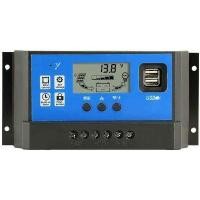 ราคา Solar MPPT 100A 60A 50A 40A 30A Charge Controller Dual USB LCD Display 12V 24V Solar Cell Panel Charger Regulator with Load (10324582503)