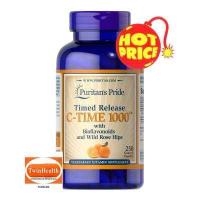 ราคา Puritan s Pride Vitamin C 1000 mg with Rose Hips Timed Release 250 Caplets (3410896004)