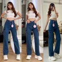 ราคา ᴄᴀʀɢᴏ ᴊᴇᴀɴs กางเกงยีนส์คาร์โก้ ขากระบอก ป้ายChuu 5kg (17736931513)