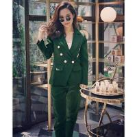 ราคา Chompoo Fashion ชุดเซ็ท SET 2 ชิ้น เสื้อสูทแขนยาว กางเกงขายาว สีแดง (17418868343)