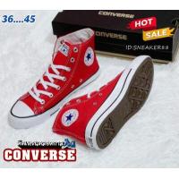 ราคา รองเท้าconverse all star หุ้มข้อ สีแดง รองเท้าผ้าใบผู้ชายและผู้หญิง รองเท้าทำงาน รองเท้าลำลอง จัดส่งทุกวัน (16601834803)