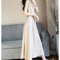 ราคา DUOHANZI กระโปรงยาวผ้าชีฟองสีดำสำหรับผู้หญิง กระโปรงยาวเข้ารูปกระโปรงยาวชั้นในฤดูใบไม้ร่วงเอี๊ยมกระโปรง (17767491414)