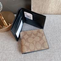 ราคา ของแท้100 กระเป๋าสตางค์ ผู้ชาย สีน้ำตาล COACH F66551 BILLFOLD WALLET IN SIGNATURE COLOR QB TAN (8075802632)
