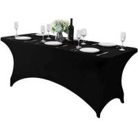 ราคา ส่งด่วนๆ 6FT Spandex Stretch Tablecloth Slim Lycra Rectangular Table Cover for Wedding Banquet Trestle Table Hotel Restaurant Dining (12762504725)