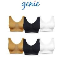 ราคา TV Direct Genie Bra จีนี่บรา บราสวมสบาย ANTIBAC สี CLASSIC แพค 3 ตัว 2 กล่อง (15211519676)