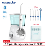 ราคา COD Waterpulse Dental Water Flosser Oral Irrigator V600 Dental Care Rechargeable Water Pick Jet Teeth Cleaning With 5pcs Jet Tips (7634275713)