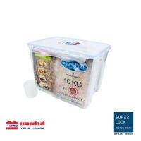ราคา SUPER LOCK กล่องใส่ข้าวสาร กล่องข้าวสาร พร้อมถ้วยตวง มีล้อเลื่อน รุ่น 6041 ความจุ 10kg รุ่น 6042 ความจุ 5kg (7086112966)