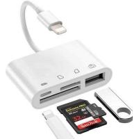 ราคา สายแปลง 4 in1 Lightning to USB 3 Camera สำหรับ iPhone iPad iPod Touch เพื่อ Copy ไฟล์จาก กล้อง USB Flash Drive Memory Card Keyboard Mouse Electronic Piano (7836902759)