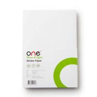 ราคา สติกเกอร์กระดาษปอนด์ขาวด้าน A4 100แผ่น แพ็ค ONE (12855530359)