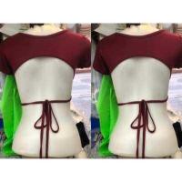 ราคา เสื้อครอปโชว์หลัง เสื้อครอปรูดข้าง เปิดหลัง เสื้อเว้าหลัง ผ้านิ่ม (15528739450)
