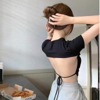 ราคา เสื้อครอปโชว์หลัง เสื้อครอปรูดข้าง เปิดหลัง เสื้อเว้าหลัง ผ้านิ่ม (13448862186)