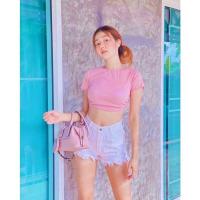 ราคา เสื้อครอปโชว์หลัง เสื้อครอปรูดข้าง เปิดหลัง เสื้อเว้าหลัง ผ้านิ่ม (13448862188)