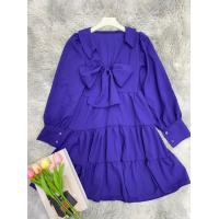 ราคา สพ0014 มินิเดรส ทรงคอวี คอปก แต่งโบว์ผูกหน้า แขนยาว ชายระบาย ผ้าไหมอิตาลี สุดฮิตคือต้องมีค่ะ งานสวยมากกกค่ะ ชุดสีแดง วาเลนไทน์ (7670341871)