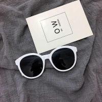 ราคา แว่นกันแดดกรอบกลมสีขาวขอบแว่นกันแดดแต่งหน้าใบหน้าเจลลี่ผงแว่นตา (15776656554)